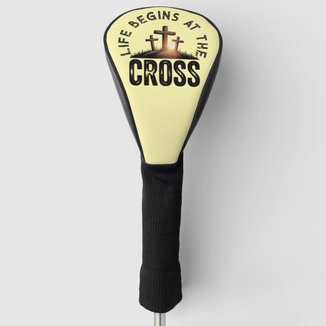 Funda Para Palo De Golf La vida comienza en la Cruz (Anverso)