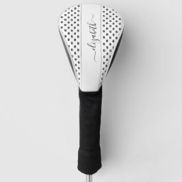 Funda Para Palo De Golf Labios de Pintalabios Patrón Blanco Negro Personal