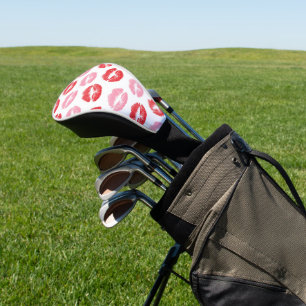 Funda Para Palo De Golf Labios rojos y rosados, patrón de labios, labios,