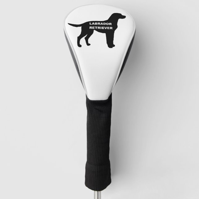 Funda Para Palo De Golf labrador nombre silhouette (Anverso)