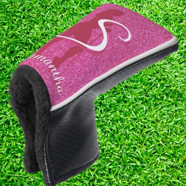 FUNDA PARA PALO DE GOLF LADIES PINK GLITTER (Add a sparkle to her game with our Ladies Pink Glitter Golf Head Cover! Perfect for the golfing lady)