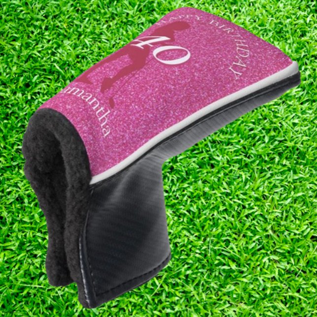 FUNDA PARA PALO DE GOLF LADIES PINK GLITTER BIRTHDAY (Perfect for adding sparkle to their game and making every swing stylish. Check it out!)