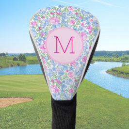 Funda Para Palo De Golf Lady Golfer Pink Blue Preppy Personalizados Primer