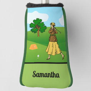 Funda Para Palo De Golf Lady Golfer se prepara para despegar