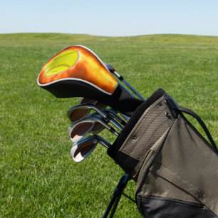 Funda Para Palo De Golf Las llamas de pelota blanda amarilla de SlipperyJo