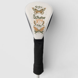 Funda Para Palo De Golf las mariposas del núcleo de la cabaña disfrutan do