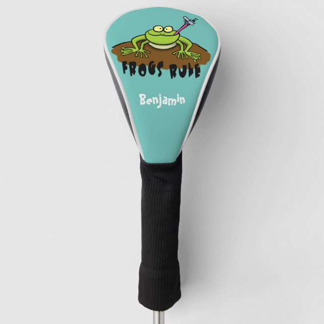 Funda Para Palo De Golf Las ranas gobiernan personalizado de rana verde di (Anverso)