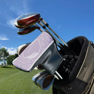 Funda Para Palo De Golf Lavender Elegant Damask funda de cabeza de golf