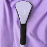 Funda Para Palo De Golf Lavender Purple Modern Script Girly Monograma Nomb<br><div class="desc">Cubierta del controlador de golf Lavender Purple Simple Script Monograma Nombre. Esto hace que el dulce perfecto cumpleaños 16,  boda,  ducha de novia,  aniversario,  ducha de bebé o fiesta de soltera sea regalo para alguien que ama el lujo glam y los estilos de moda.</div>