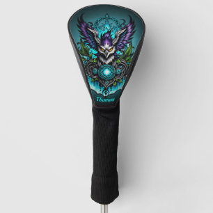 Funda Para Palo De Golf Lechuza con elementos mágicos.