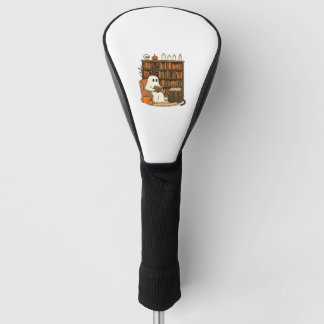 Funda Para Palo De Golf Lectura fantasma en la acogedora biblioteca de Hal