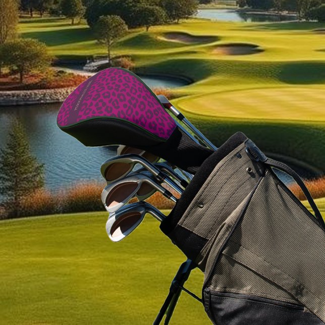 Funda Para Palo De Golf Leopardo Print-Magenta- (Leopard Print-Magenta- Golf Head Cover )