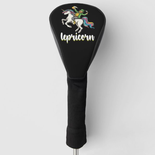 Funda Para Palo De Golf Lepricorn Leprechaun Unicorn San Patricio (Anverso)
