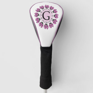 Funda Para Palo De Golf Letra mayúscula G monograma floral
