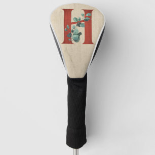Funda Para Palo De Golf Letra rustica de madera y eucalipto H