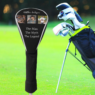 Funda Para Palo De Golf Leyenda del hombre del collage de fotografías en b