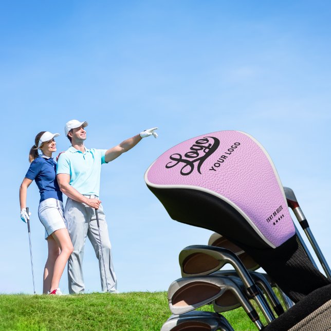 Funda Para Palo De Golf Light Pink Leather Company Logo Business Club (Subido por el creador)