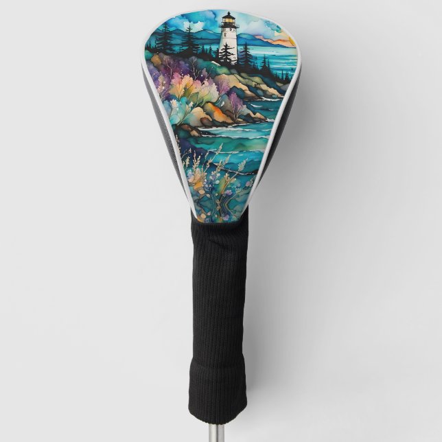 Funda Para Palo De Golf Lighthouse Bay Mountain Wilflower Garden (Anverso)