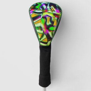 Funda Para Palo De Golf Lima de recortes retorcidos y coloridos... arañazo