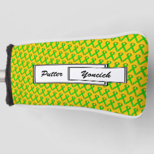 Funda Para Palo De Golf Lime Green Standard Ribbon por Kenneth Yoncich