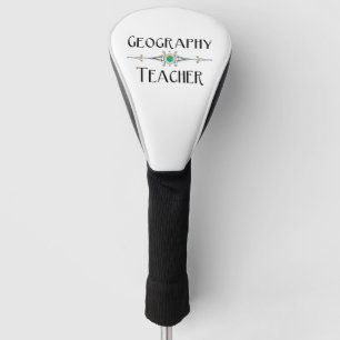 Funda Para Palo De Golf Línea decorativa de profesores de geografía