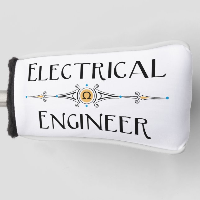 Funda Para Palo De Golf Línea decorativa del ingeniero eléctrico (Anverso)