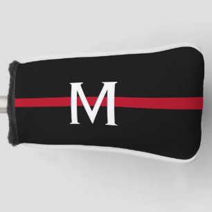 Funda Para Palo De Golf Línea roja fina bombero con monograma