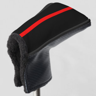 Funda Para Palo De Golf Línea roja fina simbólica diseño gráfico encen