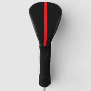 Funda Para Palo De Golf Línea roja fina simbólica diseño gráfico encen