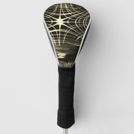 Funda Para Palo De Golf Líneas caqui cruzadas que se repiten en oleadas