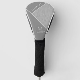 Funda Para Palo De Golf Líneas curvadas geométricas onduladas de color neg