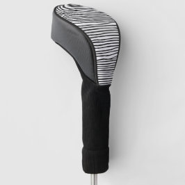 Funda Para Palo De Golf Líneas horizontales abstractas_negro