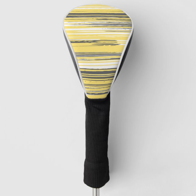 Funda Para Palo De Golf Líneas pintadas a mano - amarillo (Anverso)