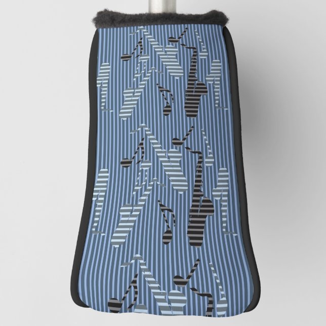 Funda Para Palo De Golf Líneas saxofónicas (Girar 90)