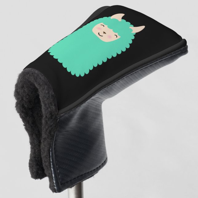 Funda Para Palo De Golf Llama de la emoji feliz (Anverso 3/4)