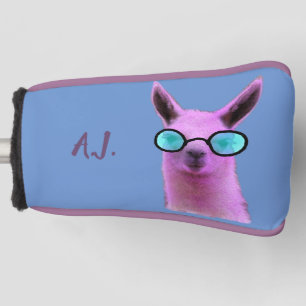 Funda Para Palo De Golf ¡Llama rosada fresca! Cubierta de la cabeza del