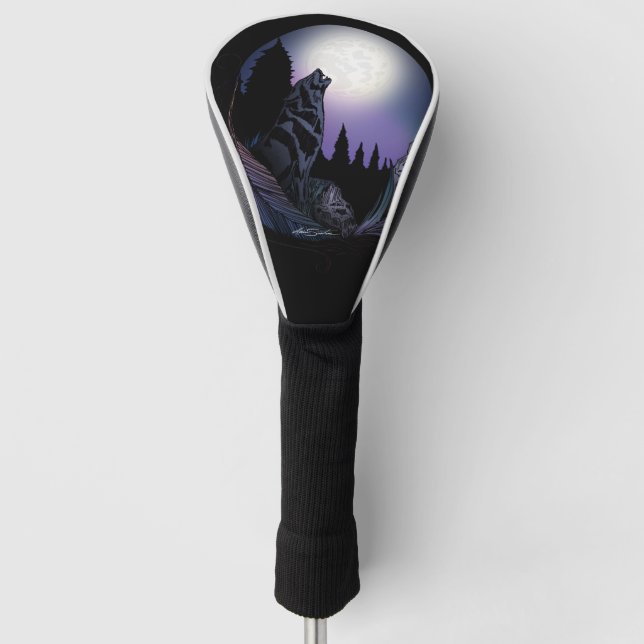 Funda Para Palo De Golf Lobo Aullador (Anverso)