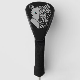 Funda Para Palo De Golf Lobo gris geométrico