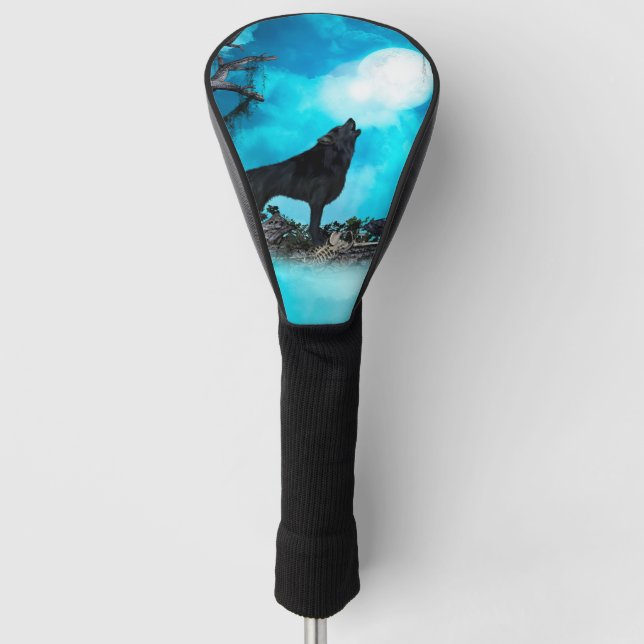 Funda Para Palo De Golf Lobo impresionante (Anverso)