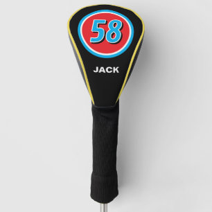 Funda Para Palo De Golf Logo del número de la carrera redonda personalizad