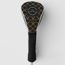 Logotipo de empresa con patrón negro y dorado mode