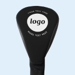 Funda Para Palo De Golf Logotipo simple con promoción de negocios de texto<br><div class="desc">Añade tu propio logotipo y elección de texto a este diseño. El logotipo se recortará en un círculo blanco. Eliminar el texto superior o inferior si lo prefiere. Minimalista y profesional. Excelente como producto promocional para sus clientes y clientes.</div>