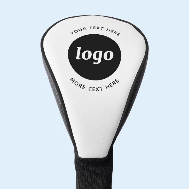 Funda Para Palo De Golf Logotipo simple con promoción de negocios de texto (Custom logo with text promotional business golf head cover)