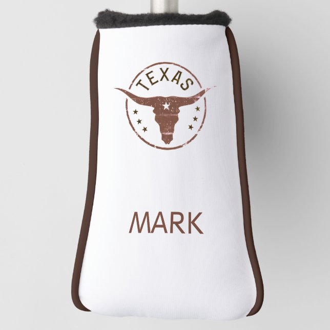 Funda Para Palo De Golf Longhorn de Texas personalizado (Girar 90)