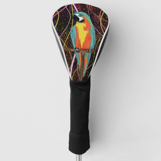 FUNDA PARA PALO DE GOLF LOROS DE FIESTA       (Anverso)