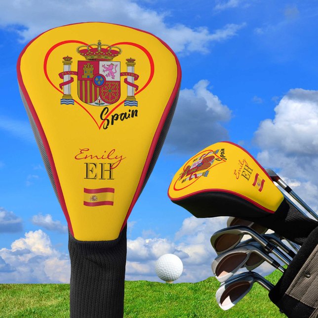 Funda Para Palo De Golf Love Spain, Golf Monogrammed, Heart, bandera españ (Subido por el creador)