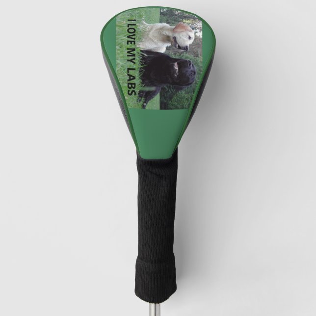 Funda Para Palo De Golf LR I Love My Labs with Picture (Anverso)