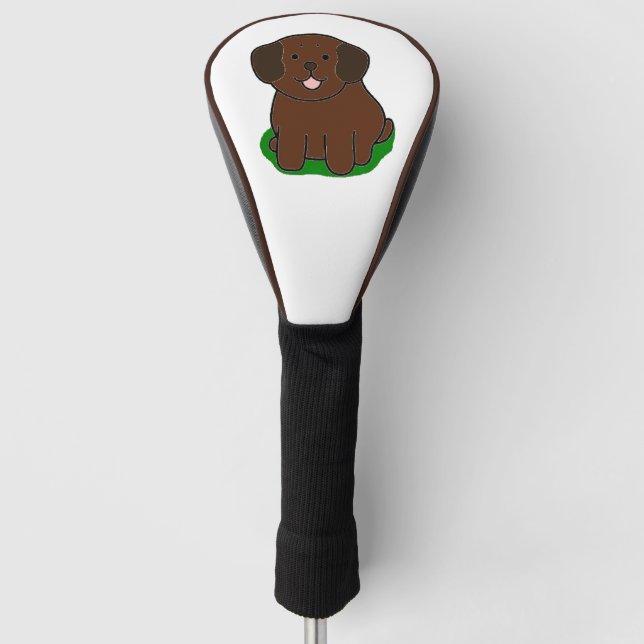 Funda Para Palo De Golf LR kawaii chocolate lab cartoon (Anverso)