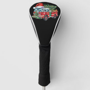 Funda Para Palo De Golf Luces de árbol de Navidad con sombrero de Santa de