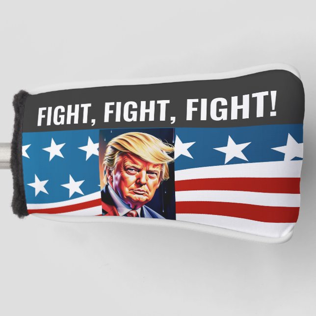 FUNDA PARA PALO DE GOLF LUCHA CONTRA TRUMP, LUCHA CONTRA LOS REGALOS DE GO (Anverso)
